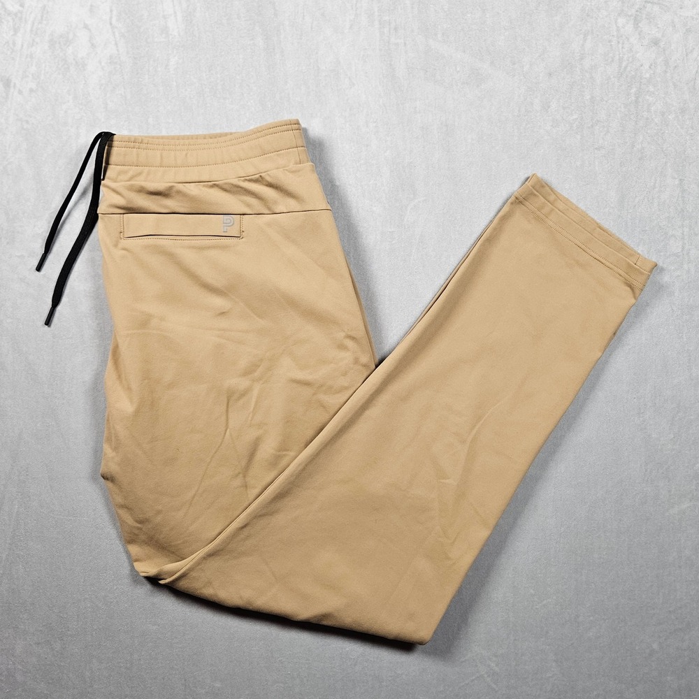 Public Rec Gamechanger Rec Pants Mens 38/34 Tan Joggers Drawstrings Athleisure